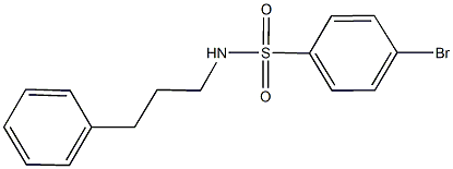 4-溴-N-(3-苯基丙基)苯磺酰胺 结构式