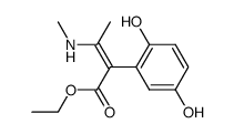 ethyl (2E)-2-(2,5-dihydroxyphenyl)-3-(methylamino)-2-butenoate 结构式