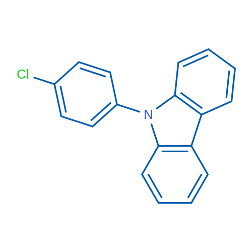 9-(4-氯苯基)-9H-咔唑 结构式