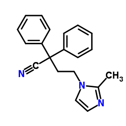 4-(2-甲基-1-咪唑基)-2,2-二苯基丁腈 结构式