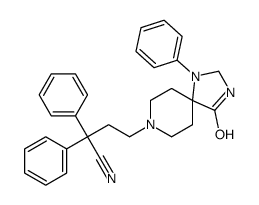 4-氧代-1,α,α-三苯基-1,3,8-三氮杂螺[4.5]癸烷-8-丁腈 结构式