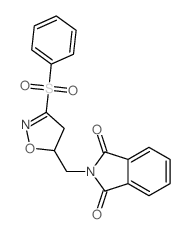 1H-Isoindole-1,3(2H)-dione, 2-[[4,5-dihydro-3-(phenylsulfonyl)-5-isoxazolyl]methyl]- 结构式