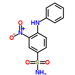 3-硝基-4-(苯氨基)苯磺酰胺 结构式