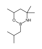 2H-1,3,2-Oxazaborine, tetrahydro-4,4,6-trimethyl-2-(2-methylpropyl)- 结构式