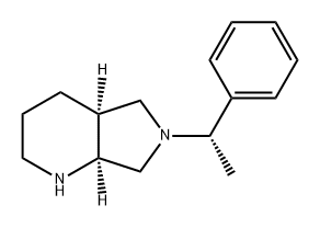 1H-Pyrrolo[3,4-b]pyridine, octahydro-6-[(1S)-1-phenylethyl]-, (4aS,7aS)- 结构式