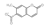 7-甲基-6-硝基-2H-1-苯并吡喃-2-酮 结构式