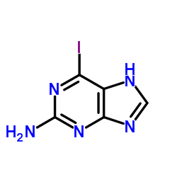 2-氨基-6-碘嘌呤 结构式