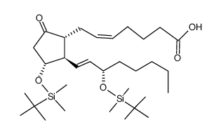 (5Z,11α,13E,15S)-11,15-Bis[[(1,1-dimethylethyl)dimethylsilyl]oxy]-9-oxo-prosta-5,13-dien-1-oic Acid 结构式