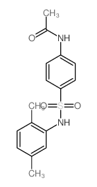 4'-(2,5-二甲基苯基磺酰胺)乙酰苯胺 结构式