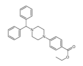 4-(4-二苯甲基哌嗪-1-基)苯甲酸乙酯 结构式