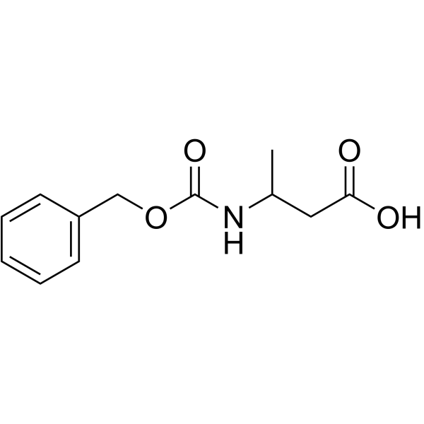 Z-DL-β-高丙氨酸 结构式