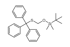 Benzene, 1,1',1''-[[[[[(1,1-dimethylethyl)dimethylsilyl]oxy]methyl]thio]methylidyne]tris- 结构式