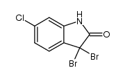 3,3-二溴-6-氯-1,3-二氢-2H-吲哚-2-酮 结构式