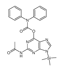 Carbamic acid, N,N-diphenyl-, 2-(acetylamino)-9-(trimethylsilyl)-9H-purin-6-yl ester 结构式
