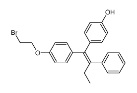 4-(1-(4-(2-溴乙氧基)苯基)-2-苯基丁-1-烯-1-基)苯酚 结构式