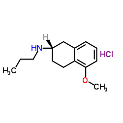 (S)-1,2,3,4-四氢-5-甲氧基-N-丙基-2-萘胺盐酸盐 结构式