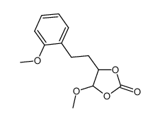 4-甲氧基-5-[2-(2-甲氧基苯基)乙基]-1,3-二氧杂环戊烷-2-酮 结构式