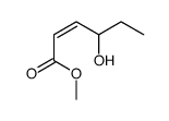 (2E)-4-羟基-2-己烯酸甲酯 结构式