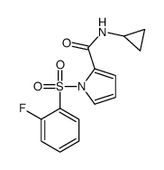 1H-Pyrrole-2-carboxamide, N-cyclopropyl-1-[(2-fluorophenyl)sulfonyl]- 结构式