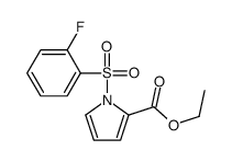ethyl 1-(2-fluorophenyl)sulfonylpyrrole-2-carboxylate 结构式