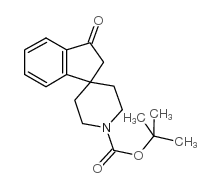 2,3-二氢-3-氧代螺[1H-茚-1,4'-哌啶]-1'-甲酸叔丁酯 结构式