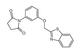 1-[3-(2-苯并噻唑基甲氧基)苯基]-2,5-吡咯烷二酮 结构式