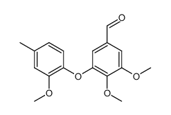 3,4-二甲氧基-5-(2-甲氧基-4-甲基苯氧基)苯甲醛 结构式