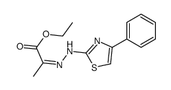 Propanoic acid, 2-[2-(4-phenyl-2-thiazolyl)hydrazinylidene]-, ethyl ester 结构式