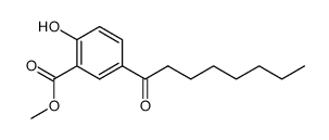 2-羟基-5-(1-氧代辛基)苯甲酸甲酯 结构式