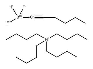 三丁基铵(1-己炔基)三氟硼酸盐 结构式