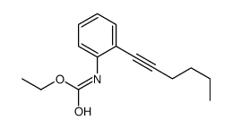 Carbamic acid, N-[2-(1-hexyn-1-yl)phenyl]-, ethyl ester 结构式