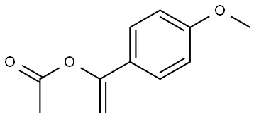 4-甲氧基-α-亚甲基苯甲醇乙酸酯 结构式