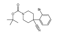 4-(2-溴苯基)-4-氰基哌啶-1-羧酸叔丁酯 结构式