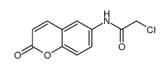 2-氯-N-(2-氧代-2H-1-苯并吡喃-6-基)乙酰胺 结构式