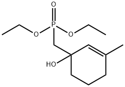 Phosphonic acid, [(1-hydroxy-3-methyl-2-cyclohexen-1-yl)methyl]-, diethyl ester (9CI) 结构式
