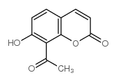 8-乙酰基-7-羟基香豆素 结构式