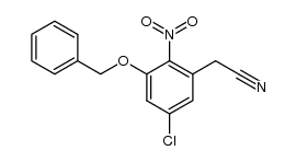 5-氯-2-硝基-3-(苄氧基)苯乙腈 结构式