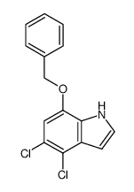 4,5-二氯-7-苄氧基-1H-吲哚 结构式