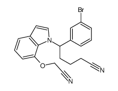 δ-(3-溴苯基)-7-(氰甲氧基)-1H-吲哚-1-戊腈 结构式