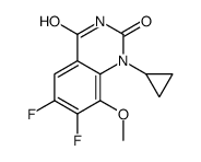 1-环丙基-6,7-二氟-8-甲氧基-2,4(1H,3H)-喹唑啉二酮 结构式
