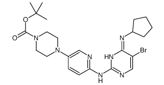 4-[6-[[5-溴-4-(环戊基氨基)-2-嘧啶]氨基]-3-吡啶]-1-哌嗪羧酸 1,1-二甲基乙酯 结构式