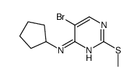 5-溴-N-环戊基-2-(甲基硫代)-4-嘧啶胺 结构式