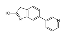 1,3-二氢-6-(3-吡啶基)-2H-吲哚-2-酮 结构式