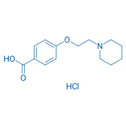 4-[2-哌啶-1-乙氧基]苯甲酸盐酸盐 结构式