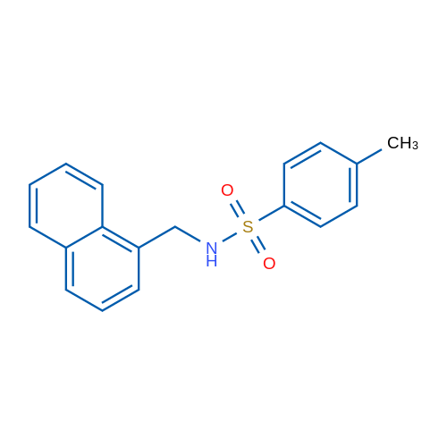 4-甲基-N-(1-萘甲基)苯磺酰胺 结构式