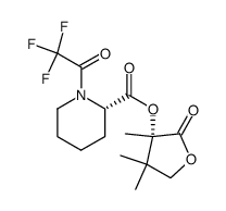 2-Piperidinecarboxylic acid, 1-(2,2,2-trifluoroacetyl)-, (3S)-tetrahydro-3,4,4-trimethyl-2-oxo-3-furanyl ester, (2S)- 结构式