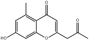 2-乙酰基-7-羟基-5-甲基-色烯-4-酮 结构式