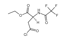 Butanoic acid, 4-chloro-4-oxo-2-[(2,2,2-trifluoroacetyl)amino]-, ethyl ester, (2S)- 结构式