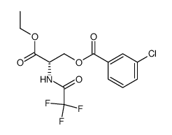 N-三氟乙酰基-L-丝氨酸乙酯-3-氯苯甲酸酯 结构式