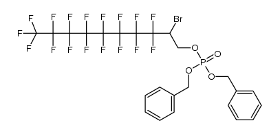 Phosphoric acid, 2-bromo-3,3,4,4,5,5,6,6,7,7,8,8,9,9,10,10,10-heptadecafluorodecyl bis(phenylmethyl) ester 结构式